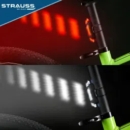 strauss Usb Rechargeable 5 Led Cycle Head Light | Cycle Light | Bicycle Headlight LED Rear Break Light image 4