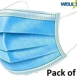 3 Ply Spunbond Disposable Mask with nosewire for dust pollution surgical 3 Ply Protective Face Mask with NOSE CLIP, Certified by CE, ISO & GMP Bacterial Filtration Efficiency(BFE)=98.5%, Particle Filtration Efficiency(PEE)=94% (Blue,50) Non-Washable Surgical Mask-5