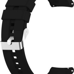 ACM Watch Strap Silicone Hook for Fastrack Radiant Fx1 Smartwatch Black 3702097 mm Silicone Watch Strap-image-16
