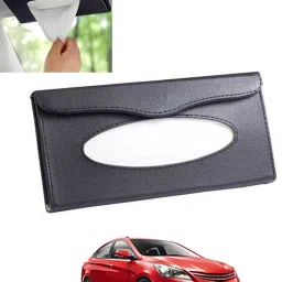 Universal Leatherite Rectangle Black Tissue Box For Car/office/Home-294 Vehicle Tissue Dispenser-image-86