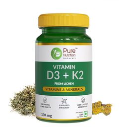 Pure Nutrition Vitamin D3-K2 Supplement For Strong Bones & Joint - 60 Tablets-3