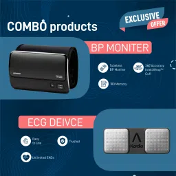 OMRON HEM 7600T Tubeless 360° Accurate Digital Blood Pressure Monitor with AliveCor Kardia (US FDA Approved & Clinically validated device) Single Lead ECG Device & Bp Monitor image 2