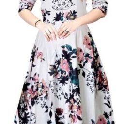 Printed Viscose Rayon Stitched Flared/A-line Gown-image-36