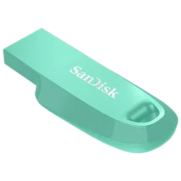 SanDisk Ultra Curve 64GB USB 3.2 Flash Drive (Built-in Keyring Loop, SDCZ550-064G-I35G, Green) image 4
