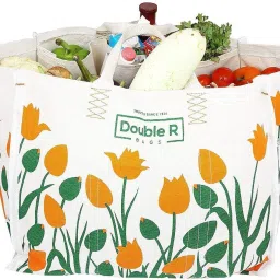 Waterproof Large Cotton Canvas Shopping Bags Grocery Bag-13
