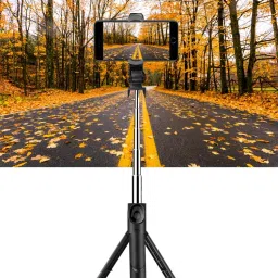 WHISTLE9 Latest broadcast, youtube video making With Tripod stand Phone Holder/tripod accessory Tripod, Tripod Bracket, Tripod Kit Monopod Extendable Selfie Stick with Tripod Stand r for Live/Vlogs Special Design for Streaming, Video Blogs, Online Classes, Streaming, Shooting Field, tablet, mobile phone, camera, etc. 3 Axis Gimbal for Mobile image 2