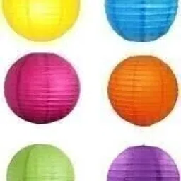 9 Pc Round Hanging Ball Paper Lantern Multicolor Multicolor Paper Hanging Lantern-picture-23