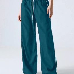 Women Solid Blue Track Pants-image-38