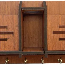 3 Line MDF Wooden Key Chain Holder Wall Key Hanger Mobile Charge Two Box Wood Key Holder-image-64