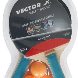 VX Wooden TT Set Red, Black Table Tennis Racquet Set Multicolor Table Tennis Racquet-13