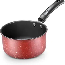 Red Iron Nonstick Saucepan Tea Maker| Milk Pan | Sauce Pan 17 cm diameter 1.5 L capacity-image-9