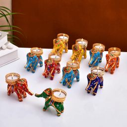 Elephant Tea light Candles For Diwali Decoration Navratri Birthday Decor Items Candle-image-52