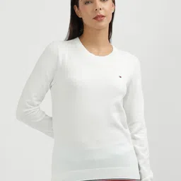 Tommy Hilfiger Women Cable Knit Pullover with Embroidered Detail-image-55