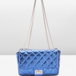 Lino Perros Structured Shoulder Bag with Quilted Detail-25