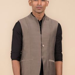 Tasva Self-Design Nehru Jacket image 3