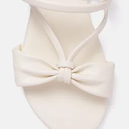 Mast & Harbour Women Strappy Open Toe Flats with Bow Detail image 2