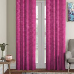 Aura Pink 2 Pieces Embossed Door Curtain-image-95