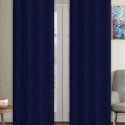 Trance Home Linen Navy Blue 2 Pieces Door Curtains-image-53