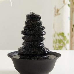 Home Centre Corsica Black Stone Mountain Water Fountain-image-32