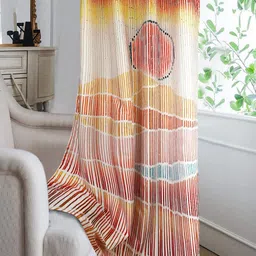 Cortina Red & Blue Printed Door Curtain-image-46