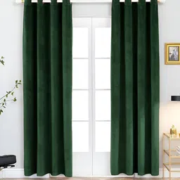 Aura Green 2 Pieces Room Darkening Door Curtain-image-25