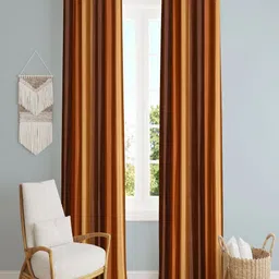 Aura Brown 2 Pieces Room Darkening Door Curtain-image-56