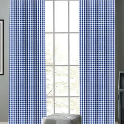 Airwill Blue & White 2 Pieces Geometric Printed Room Darkening Door Curtain-image-34