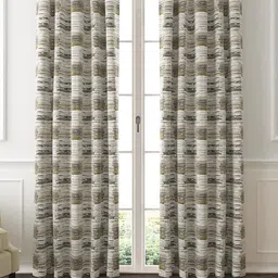 GM Skylight Grey & Green 2 Pieces Abstract Room Darkening Door Curtain-image-39
