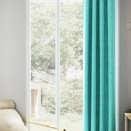 BIANCA Sea Green Geometric Room Darkening Door Curtain-picture-18