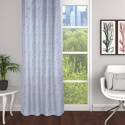 THE CONVERSION Grey Abstract Room Darkening Long Door Curtain-image-31