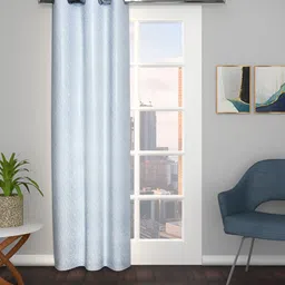 THE CONVERSION Grey Abstract Jacquard Long Door Curtain-image-73