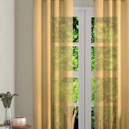Soumya Beige Single Lightweight Sheer Long Door Curtain-35