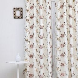 Ariana Lavender & White Floral Black Out Long Door Curtain-image-67