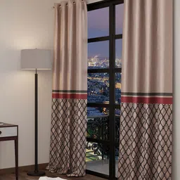 Stoa Paris Versailles Sateen Printed Noble Rose Long Door Curtain-image-78