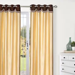 Cortina Beige Single Long Door Curtain-43