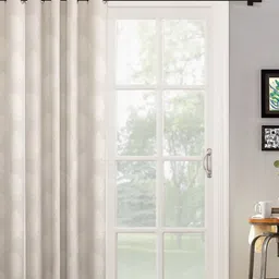 HOSTA HOMES Cream-Coloured Long Door Curtain-53