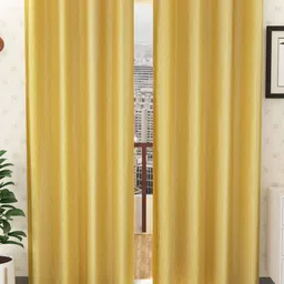 Panipat Textile Hub Brown 2 Pieces Window Curtains-image-45