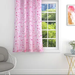 THE CONVERSION Pink Floral Room Darkening Window Curtain-image-28