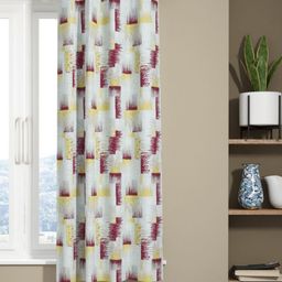 BIANCA White & Gold-Toned Room Darkening Window Curtain-33
