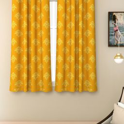 Soumya Yellow Single Window Curtain-image-20