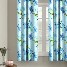 Cortina Single Floral Printed Window Curtain-37