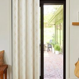 URBAN SPACE Beige & Yellow Geometric Printed Black Out Door Curtain-2