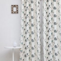Ariana Blue & White Floral Black Out Door Curtain-image-53