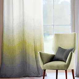 CASABLEU Lime Green  2 Pieces Black Out Eyelet Door Curtains-image-99