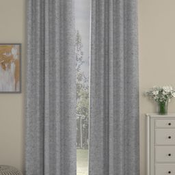 ROSARA HOME Grey Set of 2 Yarn Dyed Door Curtains-image-98