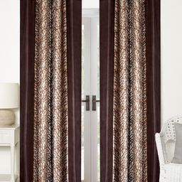 Home Sizzler Brown Set Of 2 Printed Door Curtains-image-48