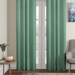 ROMEE Sea Green 2 Pieces Room Darkening Door Curtain-image-97