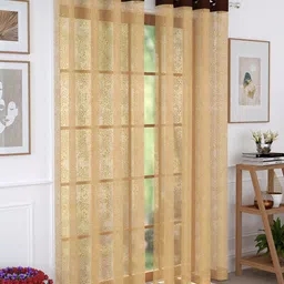 Story@home Brown Set of 2 Sheer Long Door Curtains-image-79