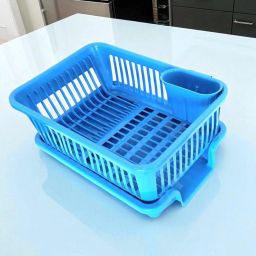 Dish Drainer Kitchen Rack Multipurpose kitchen rack for househlod-1 Plastic-image-15