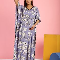 Secret Wish Floral Printed Maternity Maxi Nightdress-image-93